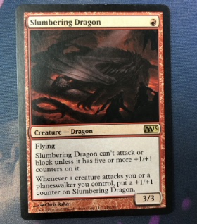 牌客窝 万智牌  静眠巨龙  Slumbering Dragon  金 红 英文