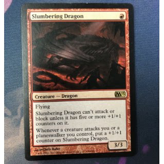 牌客窝 万智牌  静眠巨龙  Slumbering Dragon  金 红 英文