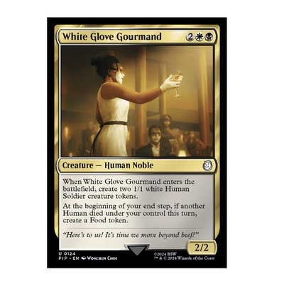 牌客窝 万智牌  白手套饕客 White Glove Gourmand  银 多色 闪