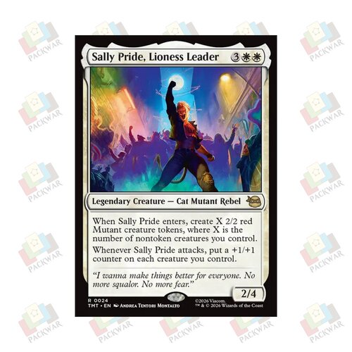 万智牌 母狮领袖萨丽狮 Sally Pride, Lioness Leader 金 白 闪