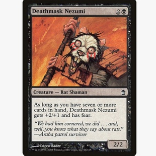 牌客窝 万智牌  鼠人亡面师 Deathmask Nezumi 铁 黑色