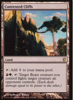 牌客窝 万智牌  争雄崖  Contested Cliffs  金 地