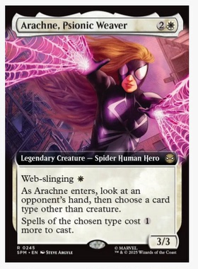 万智牌 超能女蜘蛛阿拉克尼 Arachne, Psionic Weaver 金 白 闪