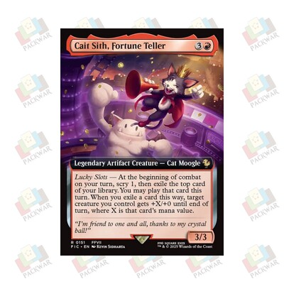 牌客窝 万智牌 凯特·西 Cait Sith, Fortune Teller 金 红色