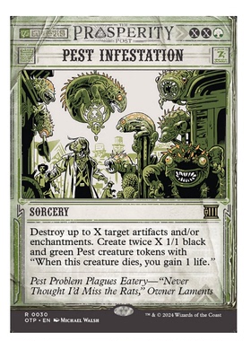 牌客窝 万智牌  害虫侵扰 Pest Infestation 金 绿色