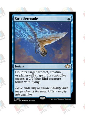 牌客窝 万智牌  猛枭夜曲 Strix Serenade 金 蓝 闪