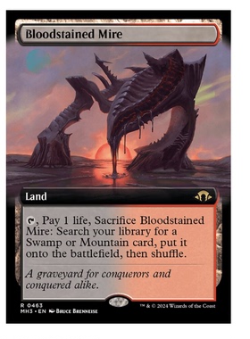 牌客窝 万智牌  血斑泥沼 Bloodstained Mire  金 地