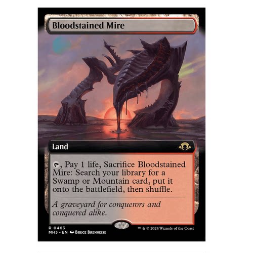 牌客窝 万智牌  血斑泥沼 Bloodstained Mire  金 地