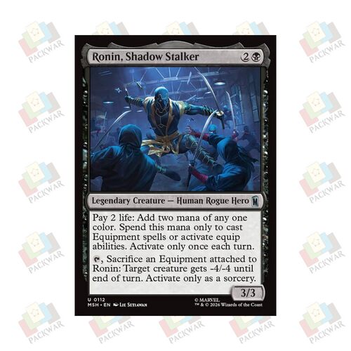 牌客窝 万智牌 幽影潜行客浪人 Ronin, Shadow Stalker 银 黑 闪