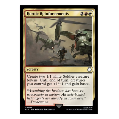 牌客窝 万智牌  英勇增援 Heroic Reinforcements 银 多色 闪