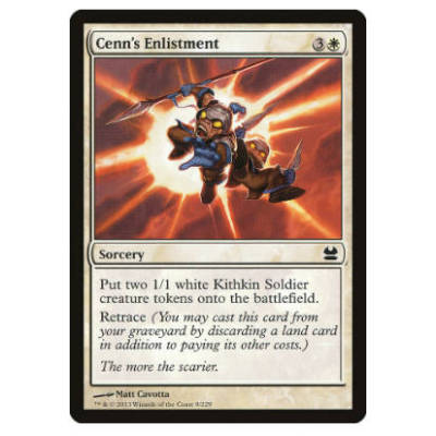 牌客窝 万智牌 仕绅徵兵 Cenn's Enlistment 铁 白