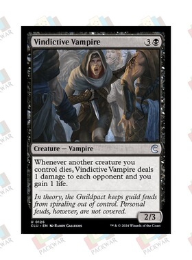 牌客窝 万智牌 怀恨吸血鬼 Vindictive Vampire 银 黑 闪