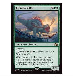牌客窝 万智牌  躁暴龙  Agonasaur Rex 金 绿色