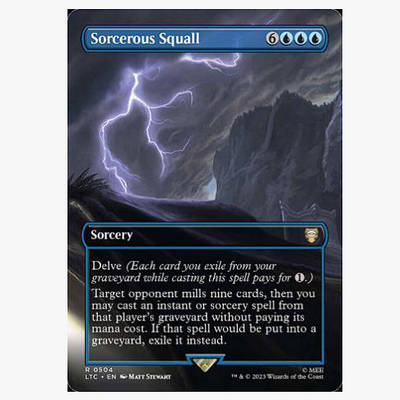 牌客窝 万智牌  Sorcerous Squall 金 蓝