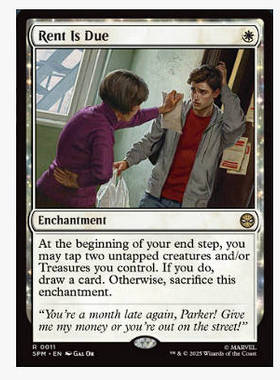 牌客窝 万智牌 房租到期 Rent Is Due 金 白色