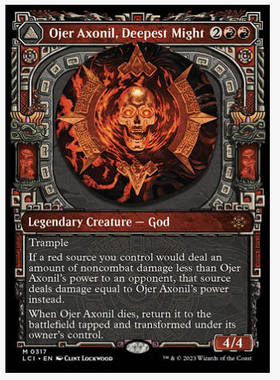 万智牌 深邃勇力安雄理尊神 Ojer Axonil, Deepest Might 金 红