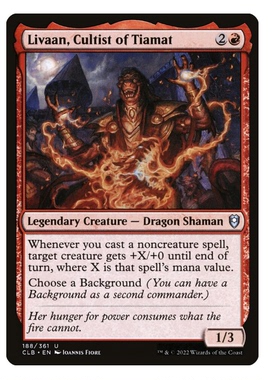 万智牌 提亚玛特教徒丽瓦安 Livaan, Cultist of Tiamat 银 红色
