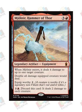 万智牌 雷神之锤妙尔尼尔 Mjölnir, Hammer of Thor 秘稀 红
