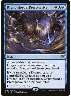 牌客窝 万智牌 龙王的特权 Dragonlord's Prerogative 金 蓝