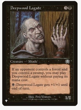 牌客窝  万智牌 深邃林特使 Deepwood Legate 银 黑