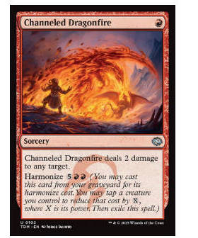 牌客窝 万智牌  通贯龙炎 Channeled Dragonfire 银 红色