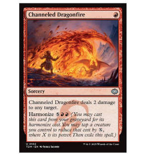 牌客窝 万智牌  通贯龙炎 Channeled Dragonfire 银 红色