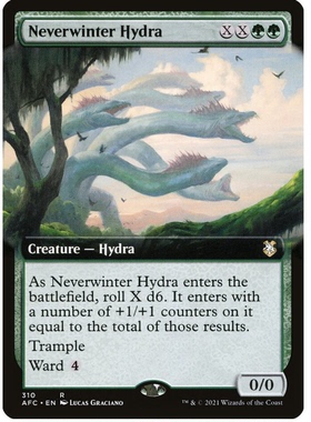 牌客窝 万智牌  绝冬之森多头蛇蜥  Neverwinter Hydra  金 绿