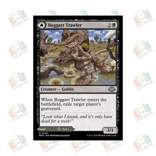 牌客窝 万智牌 曳物波尬  Boggart Trawler 银 黑 闪