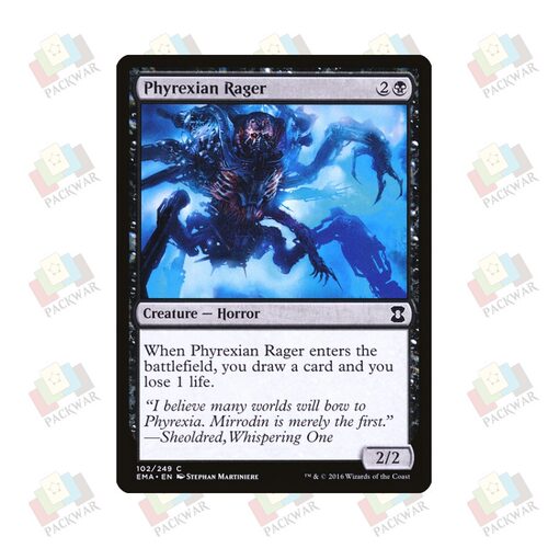 牌客窝 万智牌 非瑞克西亚狂怒兽 Phyrexian Rager 铁 黑 闪
