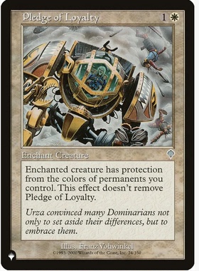 牌客窝 万智牌  忠诚誓言 Pledge of Loyalty 银 白色