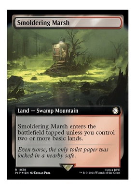 牌客窝 万智牌  闷燃沼地 Smoldering Marsh 金 地  闪