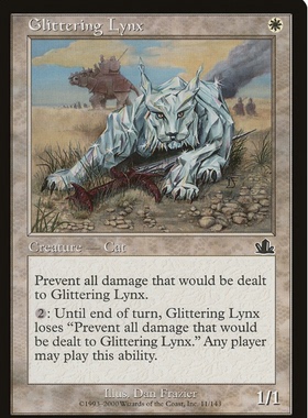 牌客窝 万智牌 彩华山猫 Glittering Lynx 铁 白色