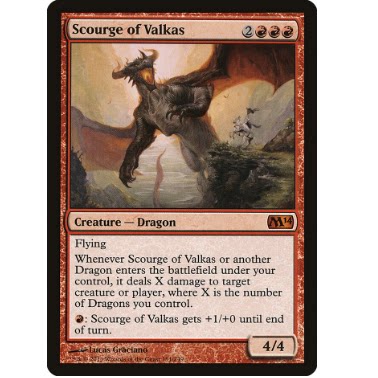 牌客窝 万智牌  伐卡兹祸害 Scourge of Valkas 秘稀 红 闪