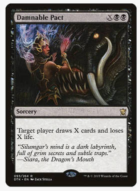 牌客窝 万智牌 背德契约 Damnable Pact 金 黑