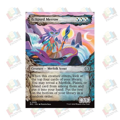 牌客窝 万智牌 交蚀美洛 Eclipsed Merrow 银 多色 闪