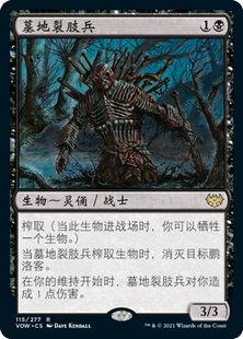 牌客窝 万智牌 墓地裂肢兵 Graf Reaver 金 黑 闪
