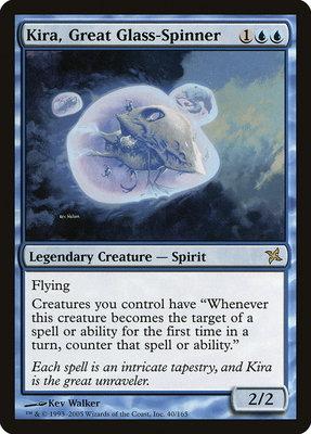 牌客窝 万智牌 玻璃名手绮罗 Kira, Great Glass-Spinner 金 蓝