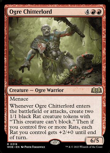 牌客窝 万智牌 食人魔鼠王 Ogre Chitterlord 金 红