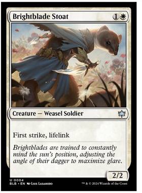 牌客窝  万智牌 闪剑白鼬  Brightblade Stoat  银  白