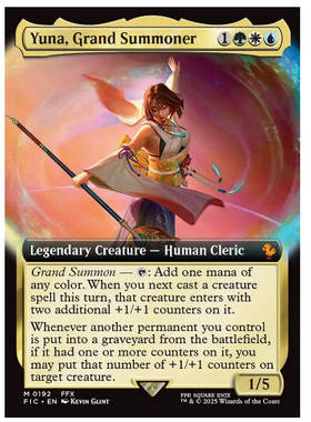 牌客窝 万智牌 大召唤士尤娜 Yuna, Grand Summoner 秘稀 多色