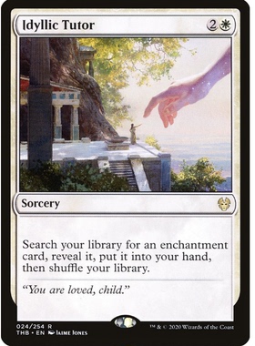 牌客窝 万智牌  田园导师 Idyllic Tutor 金 白色