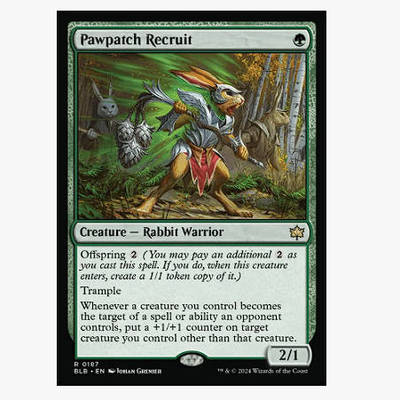 牌客窝 万智牌 爪卫新兵 Pawpatch Recruit 金 绿