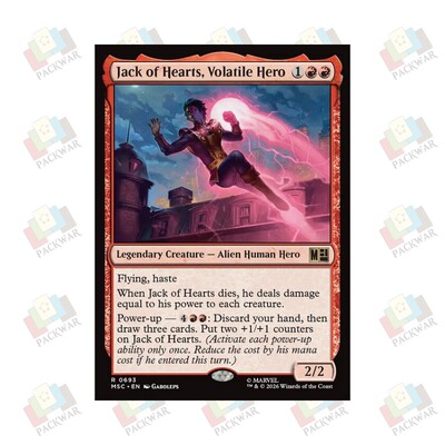 万智牌 易爆英雄红心杰克 Jack of Hearts, Volatile Hero 金 红