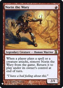 牌客窝 万智牌 谨慎的诺林 Norin the Wary 英文闪 金 红