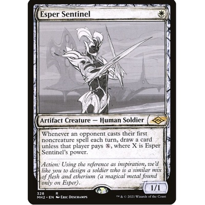 牌客窝 万智牌  艾斯波哨卫  Esper Sentinel 金 白 闪