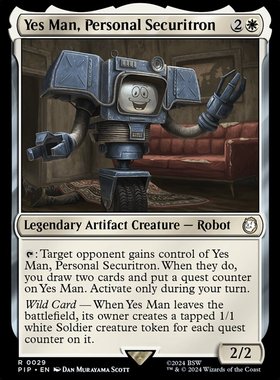 万智牌私人机器保安好好先生 Yes Man, Personal Securitron 金白