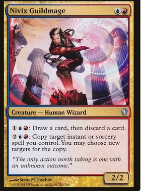 牌客窝 万智牌  尼米斯公会法师 Nivix Guildmage 银 多色