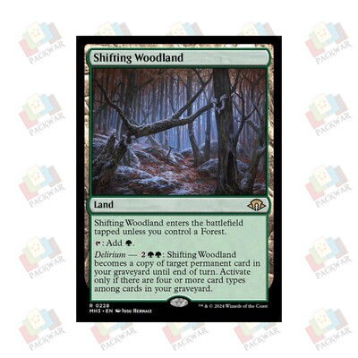 牌客窝 万智牌 变幻林地 Shifting Woodland 金 地 闪