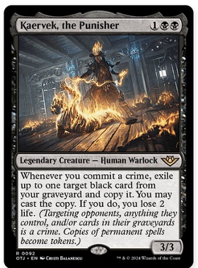 牌客窝 万智牌 惩罚者凯雷威克 Kaervek, the Punisher 金 黑色
