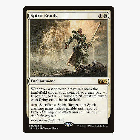 牌客窝 万智牌 魂灵系绊 Spirit Bonds 金 白